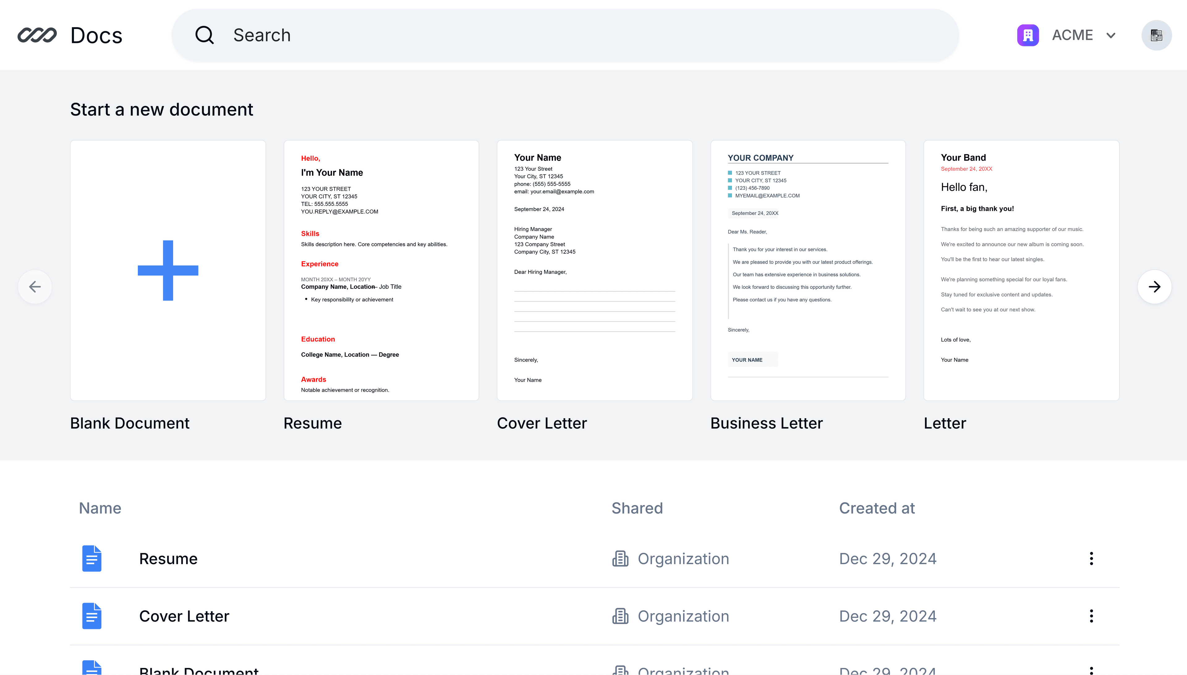Google Docs Clone